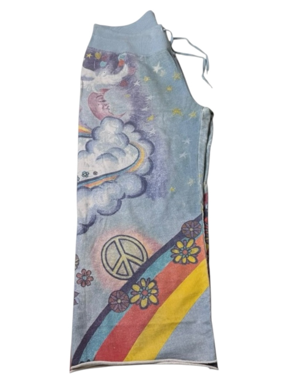 Y2K: Lucky Brand ✌︎︎ Peace Love Hippie Tie Dye Sweatpants ✌︎︎ Cloud Blue ✌︎︎ XL - Picture 11 of 16